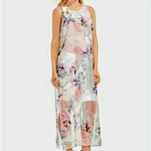 🇺🇸💥Vince Camuto Floral Chiffon Maxi Dress/Large
